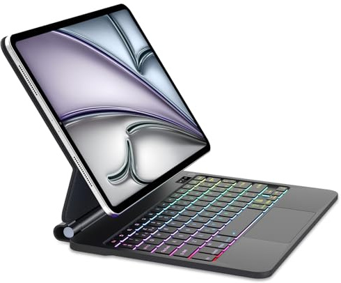 Tiiomioon Magic Teclado para iPad Air 13'' M4 2026/ M3 2025/ M2 2024-Negro