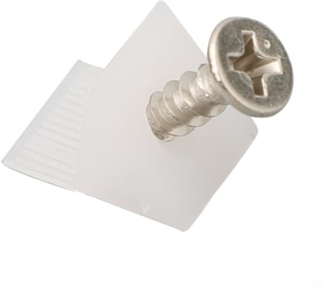 snowchecking Paquete de 100 tornillos de reparación de fondo de cajón, cuñas de soporte de gabinete, kit de fijación de reparación para muebles caídos, sujetadores de plástico blanco con puertos