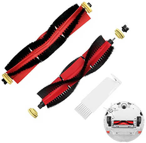 Gobesty Zubehör für Xiaomi Saugroboter, 2 Hauptbürste, 1 Reinigungsbürste, Staubsauger-Teile Ersatzteile für Xiaomi Mi Robot und Cleaner Roborock S5 MAX S6 MAXV S50 S55 S6