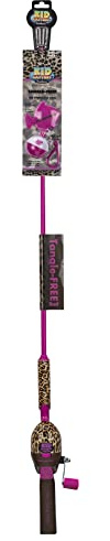 Kid Casters: Leopard Tangle-Free Fishing Combo|Spincast Reel & Practice Casting Plug | 34 Tangle-Free Combo|Inline Rod w/EZ Thread Line System (Pre-spooled w/a 6-lb Fishing line) 1.5 Fishing Bobber