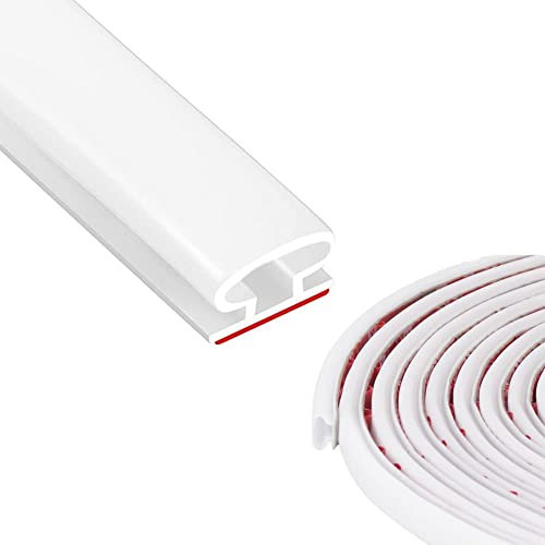 6M D-Shape Rubber Weather Stripping Door Seal Strip,Self-Adhesive Waterproof Window Sealing Strip,Draught Excluder for Door Frame Insulation Soundproof,Suit for 3 to 5.5mm Gap,White