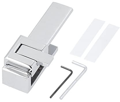 Serratura per porta in vetro a forma di U Lucchetto per porta in lega di zinco ulteriore chiusura per porta scorrevole di sicurezza per porte che si aprono all'esterno