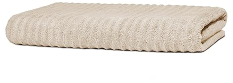 Merana Oslo Sauna- und Strandtuch | extra groß | saugstark, weich und fusselfrei | Frottier Luxus Qualität | 100% Baumwolle | Oeko-TEX | 590 GSM (Nature Beige, Saunatuch (80x200cm))