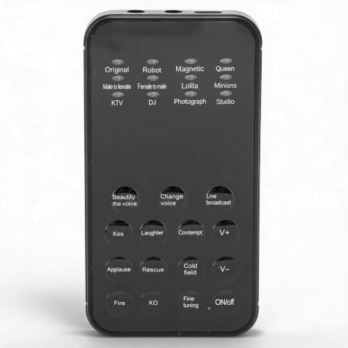 Sxhlseller Einstellbarer Gaming-Sprachverzerrer für, PS5, Computer, Laptop, Smartphone, Mehr mit 12 Soundeffekten, Feinabstimmungsfunktion und Rauschunterdrückung