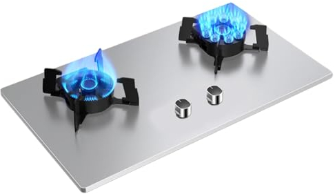 Estufa De Propano,Estufa De Propano Portátil De Doble Quemador,Estufa De Gas De Acero Inoxidable Máximo 17060BTU Adecuado For Cocina RV Y Apartamentos (Color : NG, Size : Style 1)