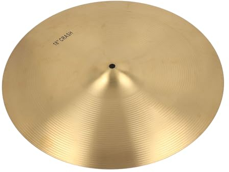 Crash-Becken, Helles 16-Zoll-Schlagzeugbecken aus Messing mit ästhetischem Reiz, für Schlagzeug-Sessions, Crash-Percussion-Zubehör für Musikbegeisterte (18 Zoll)