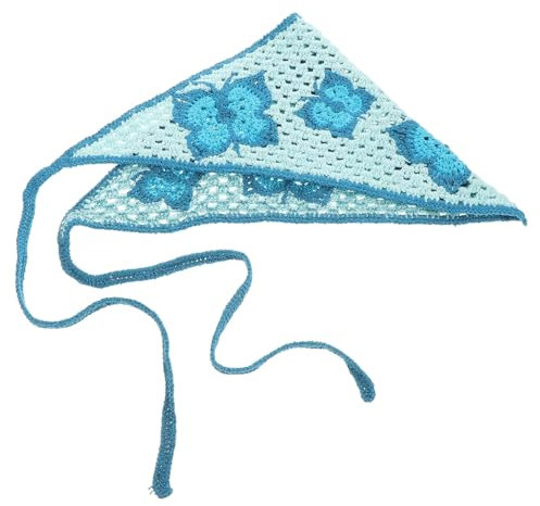 FRCOLOR Häkel-stirnband Mit Schmetterlingen Damen-haarschal Mit Blumenmuster Leichtes Bandana-stirnband Für Den Frühling Und Outdoor-mode