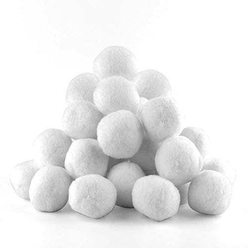 SUPYINI Künstliche Schneebälle, 2 Realistische Schneeballschlacht-Set für den Innenbereich, Winterweiße Schneebälle für Schneeschlachten oder Wurfspiele Drinnen und Draußen