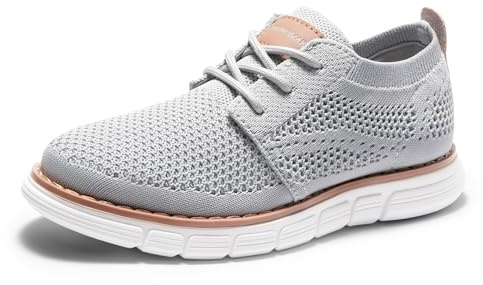 Bruno Marc Zapatos de Vestir Oxfords Niño Zapatos sin Cordones Comodos Clásico Zapatos de Traje Tranpirables,Size 36,Gris,SBOX2503K