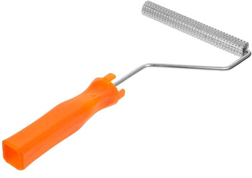 Angoily Rodillo con Púas de Aluminio para Suelos Autonivelantes Antiespumante para Eliminar Burbujas Mango Ergonómico Portátil Resistente y Fácil de Limpiar Color Color Aleatorio