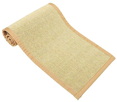 Gatuida Alfombrilla De Suelo Tejida De Bambú 50x150 Cm, Cojín De Tatami Natural De 1,5 Cm De Grosor, Tapete para Sentarse Interior, Almohadilla Decorativa para Meditación y Descanso El Hogar