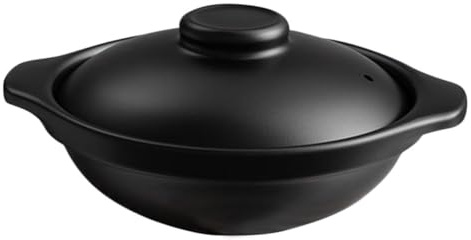 Toyvian Cazuela Multifuncional 1.3L para Sopa Arroz y Fideos Resistente a Grietas Tecnología Sola Pieza Compatible Estufa de Gas para 2-3 Personas