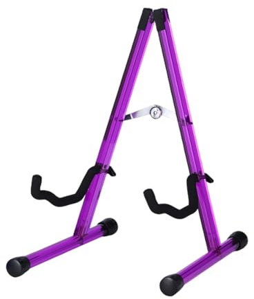 kowaku Soporte de guitarra plegable con en forma de a, accesorio para instrumentos musicales, soporte de suelo para mandolina, PÚrpura
