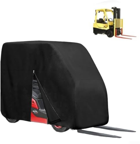 Copertura protettiva per carrello elevatore, impermeabile e antigraffio, in tessuto Oxford 210D, 254 x 114 x 203 cm, nero