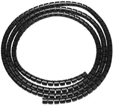 WUDOLI 2 metri di avvolgicavo a spirale for cavi, organizzatore di cavi for la famiglia, tubo for l'ordine dei cavi Strumenti(Nero,ID 10mm)