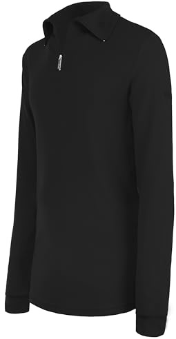 Brandsseller Herren Rollkragenpullover mit Reißverschluss | Leichter Baumwollpullover, Mit Reißverschluss und Kragen, Weich, bequem & atmungsaktiv, Ideal für Sport, Freizeit & Alltag