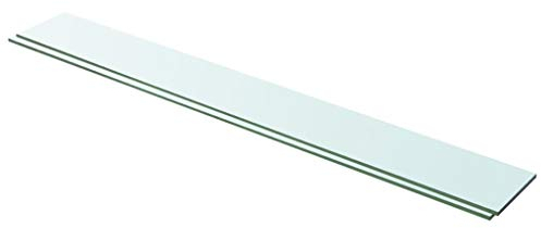 Tidyard 2 STK Wandregal Glas mit 8mm ESG Sicherheitsglas Regalboden Glas Badregal Glasregal Badablage Glasablage Glasboden, Verschiedene Größen - Transparent 100 x 12 cm