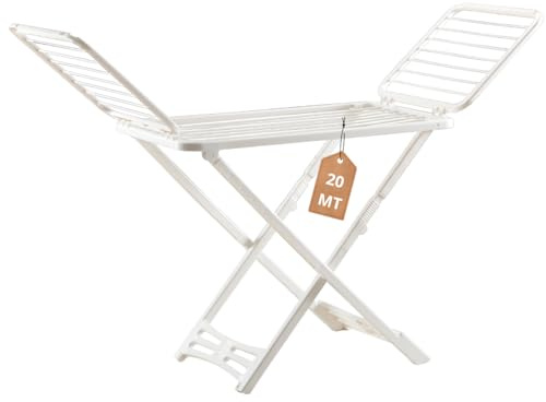 Tomaino Étendoir à Linge en Plastique/résine Usage intérieur extérieur avec Ailes - 19 m