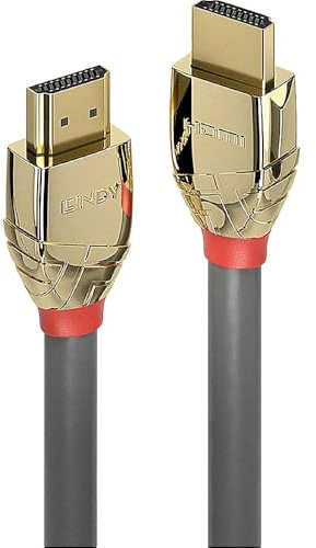 LINDY 37604 - HDMI-Kabel 2.1 Gold Line Ultra High Speed 5 Meter mit Ethernet, 10k@120Hz HDMI 2.1 3D 1080p HDCP 2.3 120Hz 144Hz HDR ARC CEC ATC, ATC-getestet, TV OLED, Monitor, Xbox, Blu-Ray, Soundbar