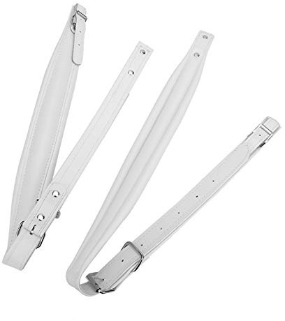Tyenaza Cinghia per Fisarmonica, Cinghie per Tracolla Regolabili Resistenti all'Usura Cinghie di Ricambio per Fisarmonica 16-120 Bassi 4 Colori(Bianca)