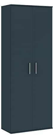 Oggi Carpino Kleiderschrank, 2türiger Kleiderschrank Mehrzweckschrank, Praktischer und Solider Zweitüriger Allzweckschrank für unterschiedliche Räume, 184,7x69,2 (HxB), Anthrazit