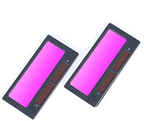 RIVERWELD Lentille de casque de soudage à obscurcissement automatique solaire, teinte de lentille filtrante 3-11,11 * 6 * 1,5 cm adaptée à toutes les fenêtres de casque de soudeur standard, 2 pièces