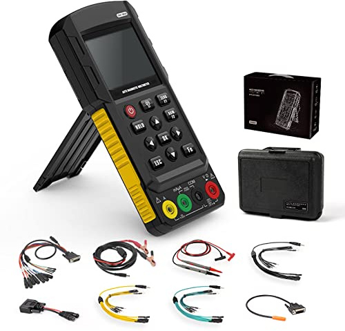 QPKING DM303 Multímetro de automoción con osciloscopio 500 kHz y K/CAN | 12 funciones, pantalla color 2,8, hasta 1000 V CC y 700 V CA, 20 A, 1 Hz–1 MHz, pruebas de arranque, relé e inyector