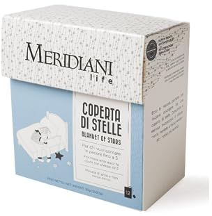 Meridiani® | Tisana Rilassante per la Sera | Camomilla & Melissa Infuso Senza Caffeina | Infuso della Buonanotte - 12 Bustine di Tè (30 Gr) | Miscela di Erbe Relax