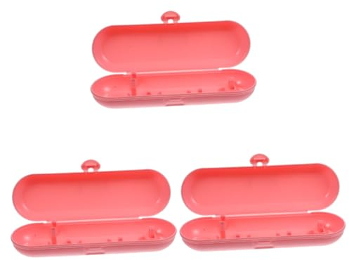 SOLUSTRE 3 Stücke Zahnbürstenetui Tragbarer Reisezahnbürstenhalter Pp-material Einfach Für Die Reise