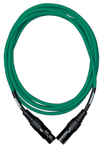 CASCHA Standard Line - Cable de micrófono (XLR, 6 m), color verde