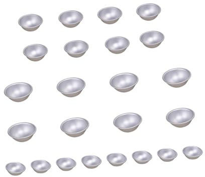 PHENOFICE 24stücke Halbkreis Kugel Badeform Diy Badebomben Salzball Crafting Geschenke Form Aus Aluminiumlegierung Für Heimgebrauch Oder Konditorei