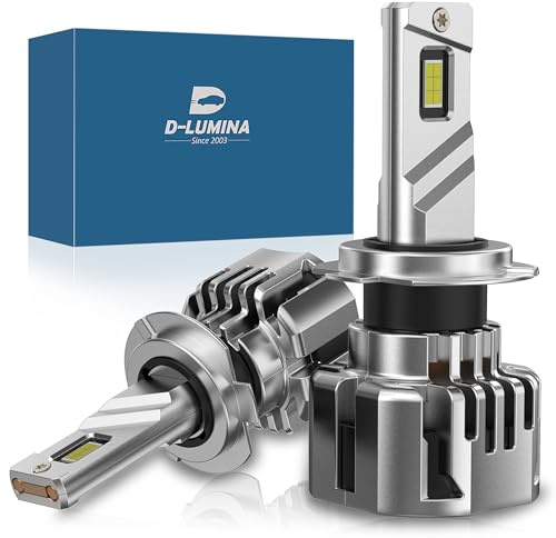 D-Lumina H7 LED Canbus Lampa 110W 16000LM, CPS Chip 6500K 500% Ljusstark, Kylande med Tjockt Kopparrör, LED Lampa, 2 stycken