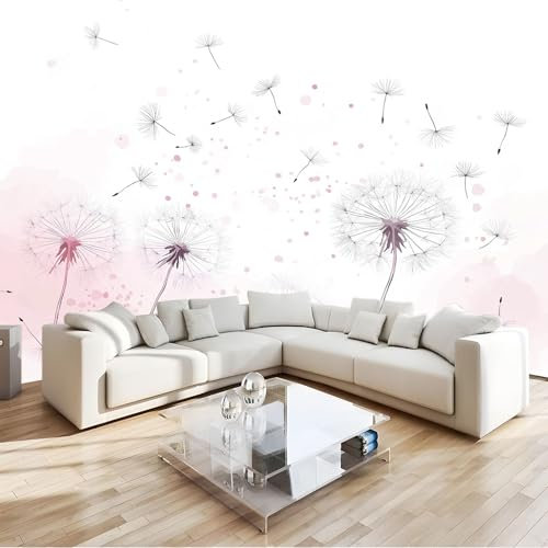 Clipart Fotomurales Decorativos Pared Dientes de león flotando en el viento Papel Pintado 250x175 cm Murales Pared HD Moderno 3D Impresión Del Arte Oficina Tv De Fondo Fotomurales