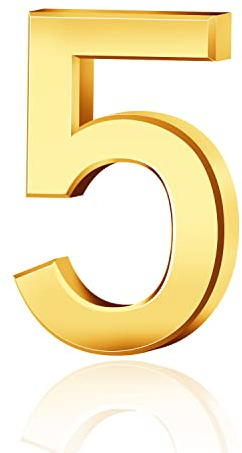 Lotsdonxia Self-Adhesive 3D House Numbers 0-9, Waterproof ABS Door Number Stickers, Modern Mirror Finish Address Numbers for House, Flat, Hotel Room, Mailbox, Office & Street Sign