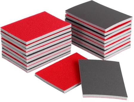 Generisch 20 STK Lackpolieren Schleifblock Schleifblöcke Schleifschwämme Sandpapier Schleifpads Auto polierschwamm nassschleifpapier Schleifpapier für Glas Schleifpapierblock für Metall