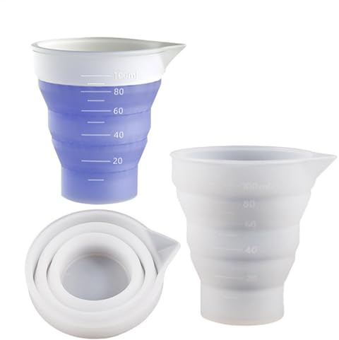 Petit verre doseur | Tasse à mesurer télescopique en silicone