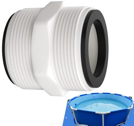 Hogvinnatil Set di adattatori per tubo, adattatore per tubo da giardino, connettore piscina, ricambio con anelli di da 2 l, adattatore di prolunga, connettore skimmer per piscina a terra,