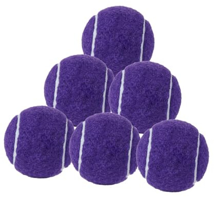 Ronyme 6PCS -Tennisbälle Training Bälle für Anfängertraining 6,4 cm Durchmesser für Sport im Freien im Freien, Lila