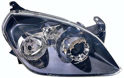 PROPOSTEONLINE Scheinwerfer für Opel Tigra Sport 2004> rechts H1 Halogen vorbereitet für elektrische Einstellung Parabola schwarz 93164836