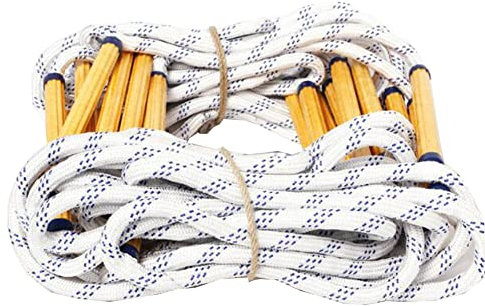 Strickleiter, Strickleiter für Erwachsene, Feuerleiter, Sicherheitsleiter, Notleiter, Höhenklettern, Luftarbeiten/20 m/65,6 ft