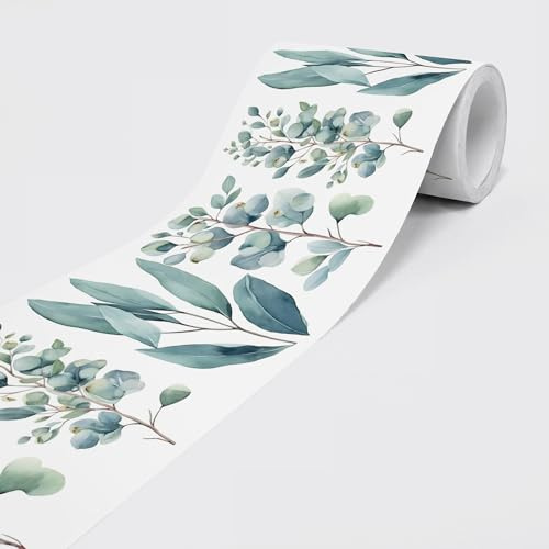 Dimex Selbstklebende Bordüre EUKALYPTUS - Tapetenbordüre Wandbordüre - Dekorative Wandtatto für Wände, Möbel, Decken, Tapeten, Türen - auf 5 m x 0,15 m je Rolle