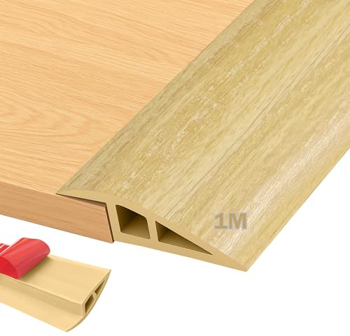 PVC transition profile, self-adhesive, door sills, frame, 1 m x 7 cm, transition profile, height compensation, 15 mm floor, transition frame, laminate, threshold slope, transition rail (original wood