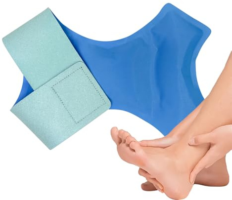 Paquete de hielo para tobillos, paquete de hielo de tobillo, Envoltura de gel portátil Compress caliente y frío reutilizable, Paquetes de hielo ligero para deportes al aire libre, forma phys