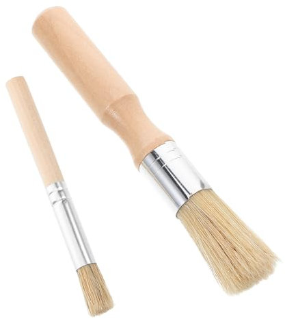 GARIOUANS 2piezas Pincel De Madera Para Repostería Pinceles De Cocina Mango De Madera Para Aceite y Salsas Utensilios De Repostería Para Barbacoa y Preparación De Alimentos