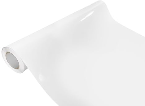 DecoMeister Pellicola Adesiva Auto 100x300 cm - Vinile Wrapping Termoformabile Anti-Bolle e AntiGraffio - Film Protettivo UV per Carrozzeria, Bici, Arredamento - Interno ed Esterno - Bianco Lucido
