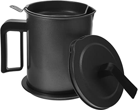 Cabilock Récipient Huile de Friture Inox avec Filtre Intégré Grand Volume Couvercle Amovible Séparateur de Graisse pour Cuisine Professionnelle