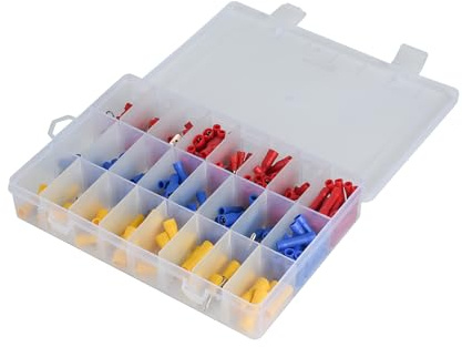 Electraline 59245 Kit terminali assortiti 250 pezzi per cablaggio, riparazione, installazioni, progetti elettronici e industriali