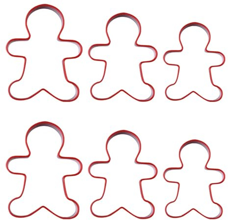 6 Moldes Para Galletas, Moldes Artificiales Para Pan De Jengibre, Herramientas Para Hornear Pasteles, Accesorios Para Hornear En La Cocina.
