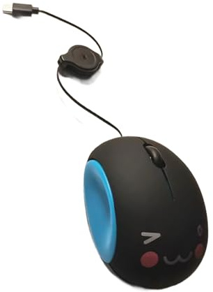 ZBIianxer Souris d ' Ordinateur rétractable USB C, Conception Portable, précis pour Plusieurs utilisateurs de systèmes d ' Exploitation, Bureau, Maison, Jeu, Souris rétractable de Type C