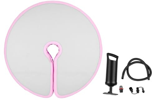 Luocute Tappetino Rotondo Gonfiabile per Pole Dance, Tappetino Rotondo Gonfiabile per Esercizi di Danza con Imbottitura Spessa in PVC Antiscivolo per Palestra Domestica